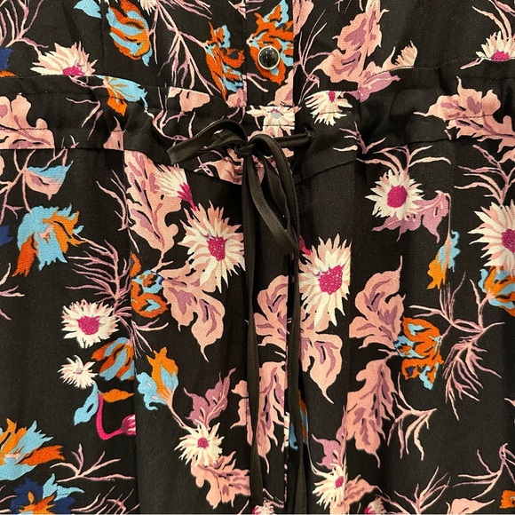 SANDRO PARIS Olivier Floral-Print Wide Leg Jumpsuit Size 34 - Picture 9 of 12